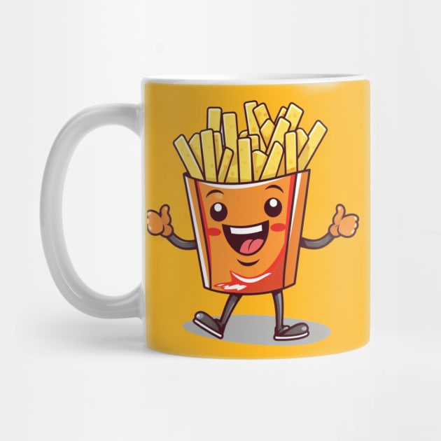 kawaii french fries T-Shirt cute potatofood by nonagobich